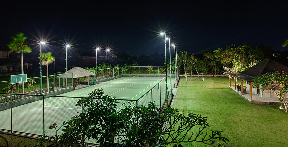 The Beji - Tennis court at night